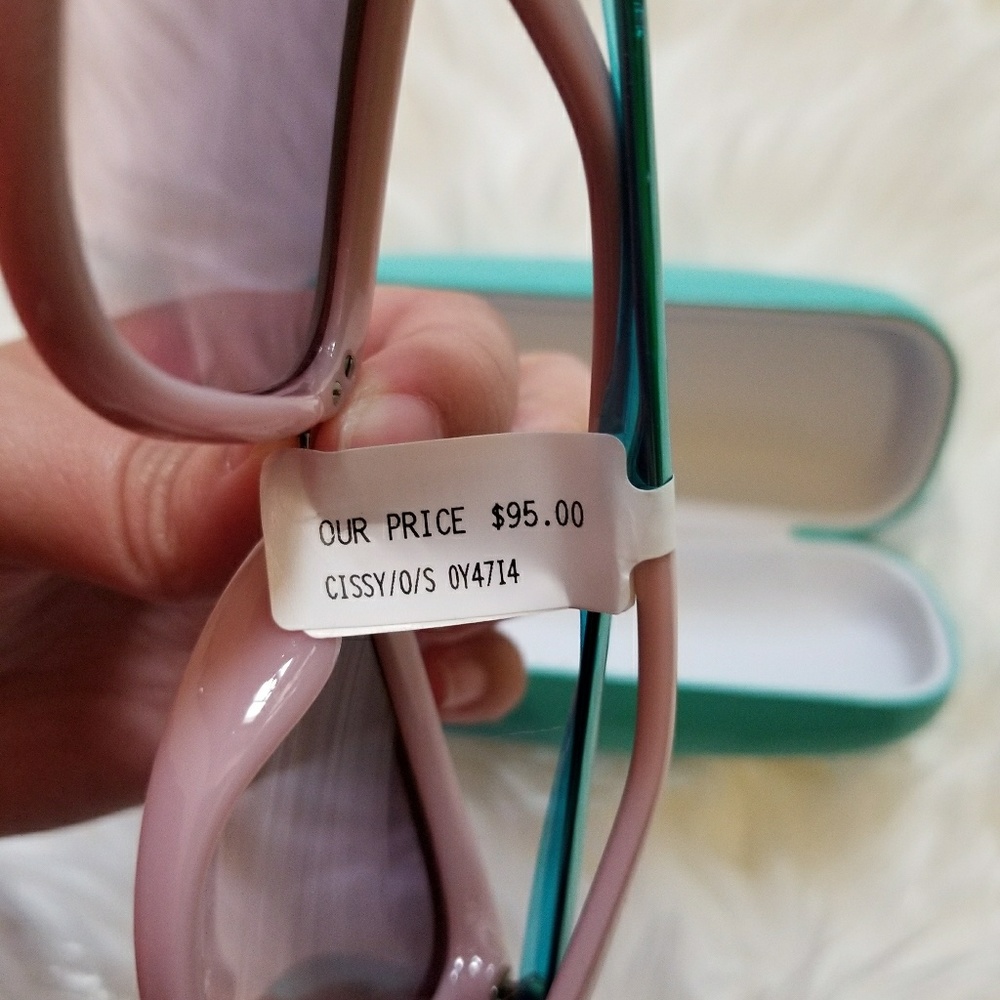 NWT Kate Spade Cissy Cat Pink Gold Sunglasses - Picture 6 of 8